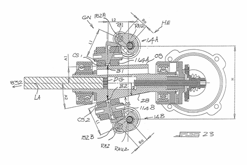 Sketch of a Rotor controlled CVT